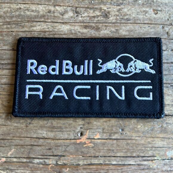 Red Bull Racing Black and White Sew on Patch - Picture 2 of 3